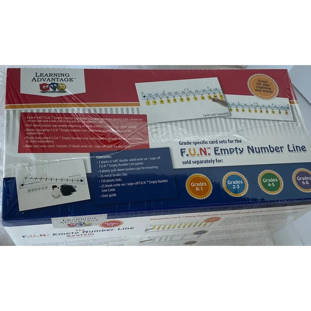 Learning Advantage F.U.N. Empty Number Line System Math Manipulative Grades‎ K-8